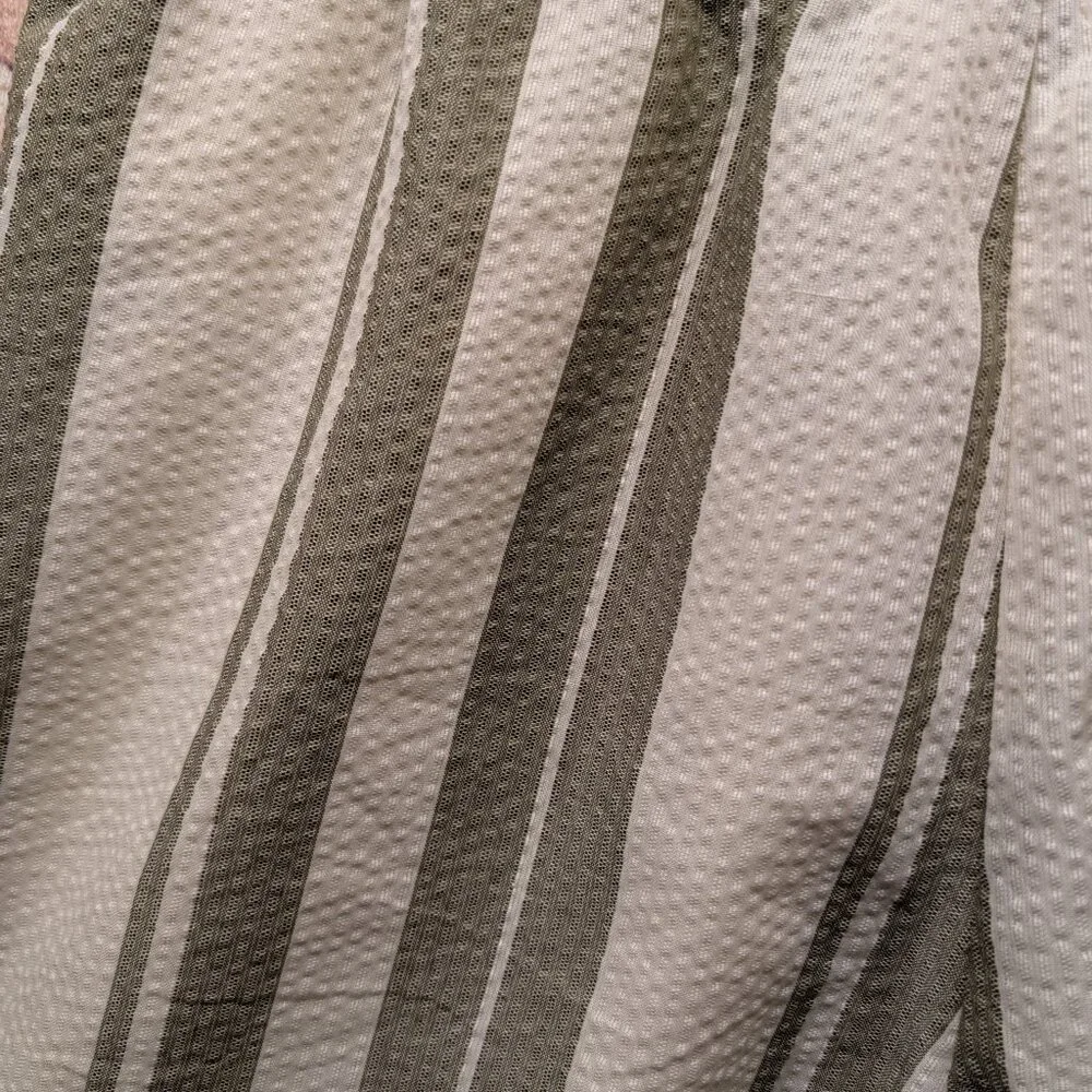 Forever 21 Swim Trunks Shorts Striped Green and Cream Size Large